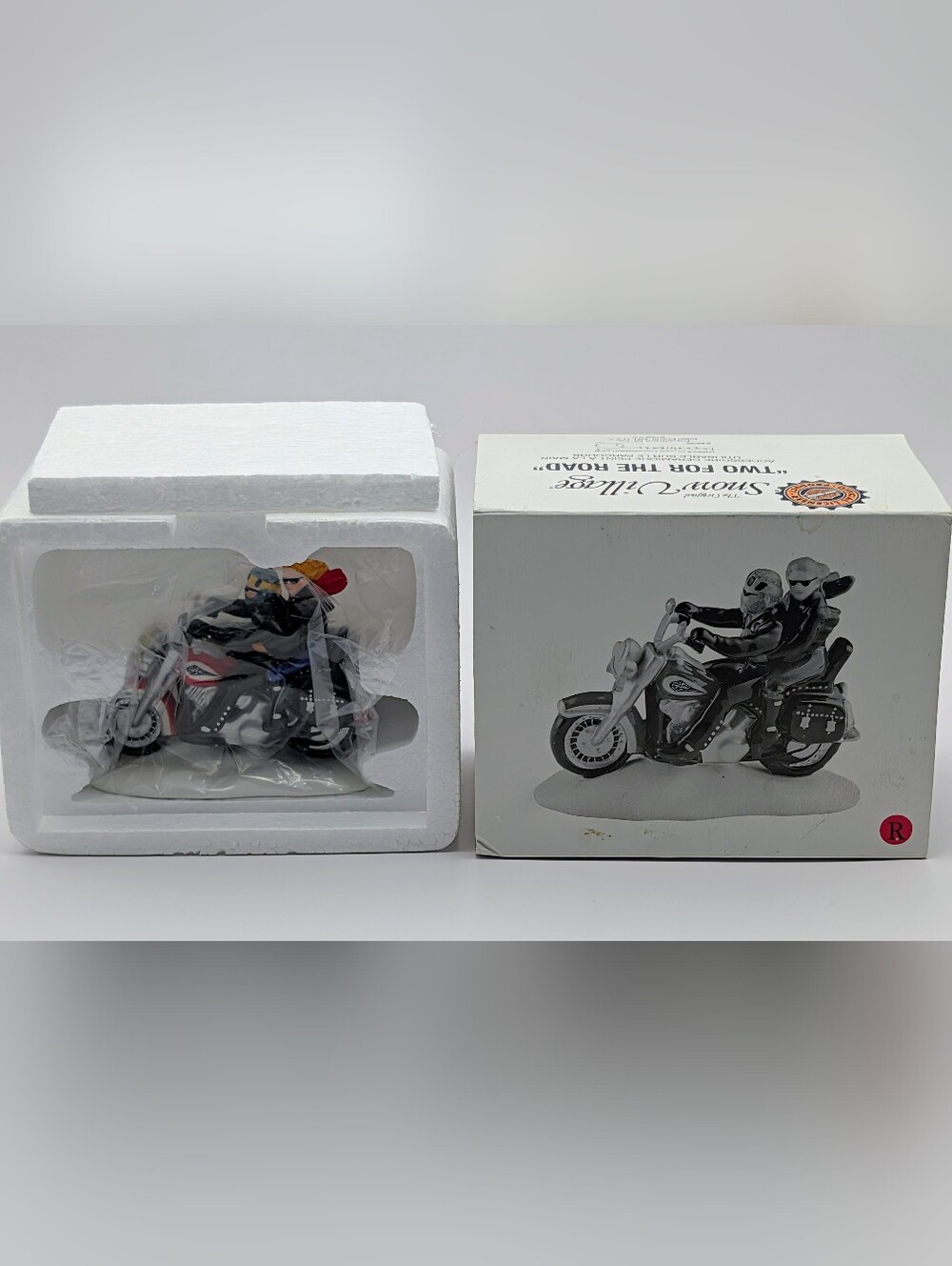 Dept 56 Snow Village Red Harley-Davidson #54939 TWO FOR THE ROAD New In Package